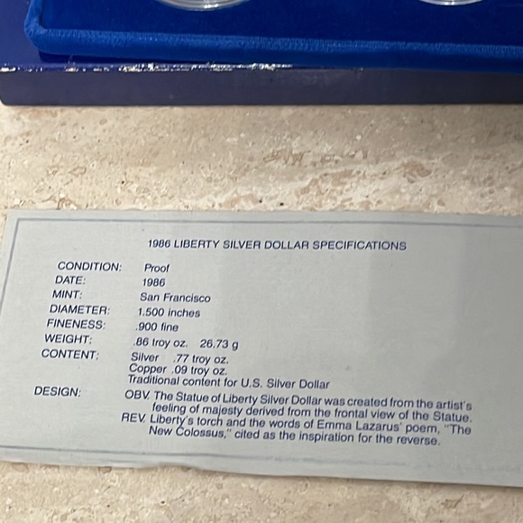 USA Ellis Island 1986 Liberty Half Dollar Silver Dollar W COA 90% SILVER - Picture 12 of 14